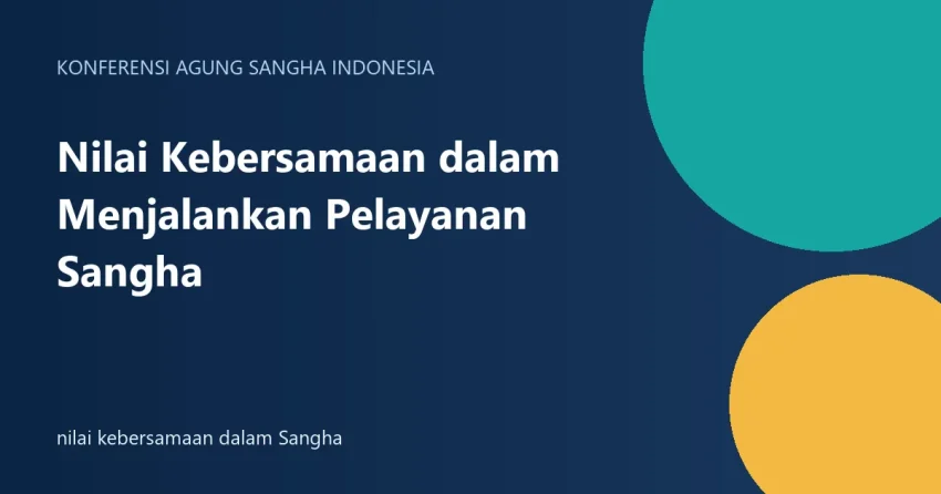 nilai kebersamaan dalam Sangha